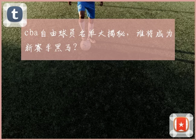 cba自由球员名单大揭秘，谁将成为新赛季黑马？